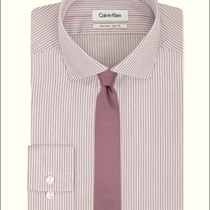 Calvin Klein Non-iron Slim Fit Dress Shirt 17.5
